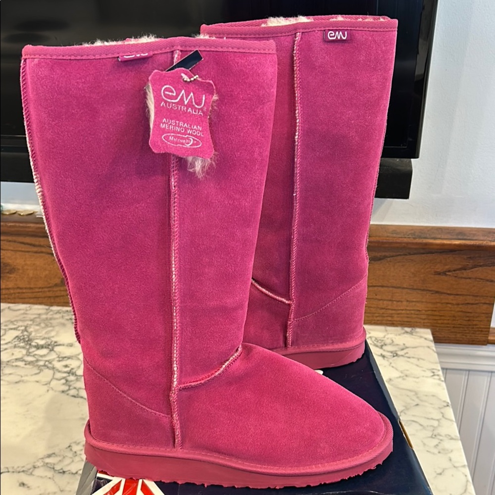 EMU Australia Pink Suede Boots